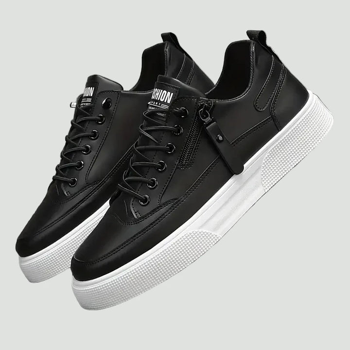 Men’s Low Top Sneakers with Lace and Zip – Everyday Comfort