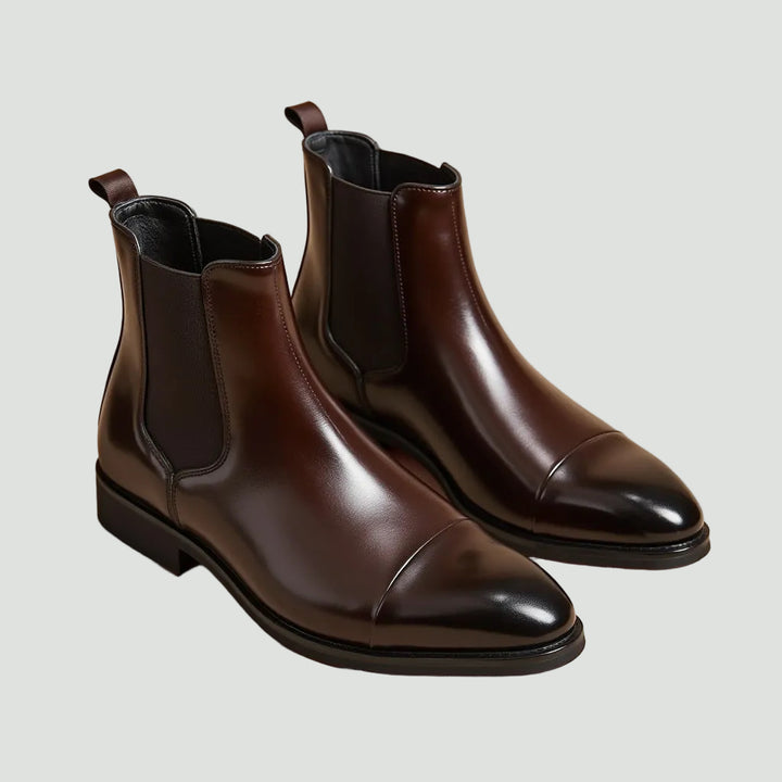 Men’s Faux Leather Chelsea Boots – Classic Slip-On Style