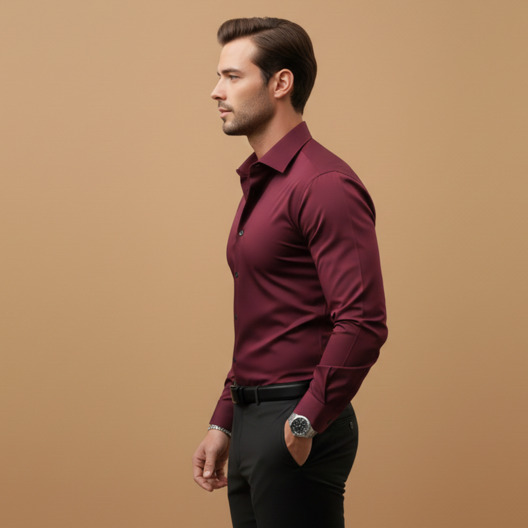 Men’s Fitted Shirt – Structured Collar for Smart Everyday Wear