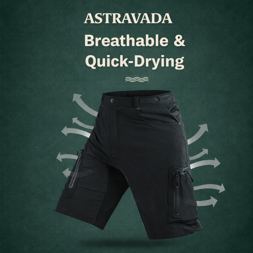 Men’s MTB Cargo Shorts – Durable Cycling Shorts with Zippered Pockets