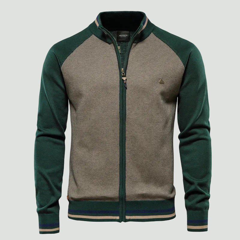 Fine Knit Zip Cardigan | Stylish Knitwear with Stand Collar