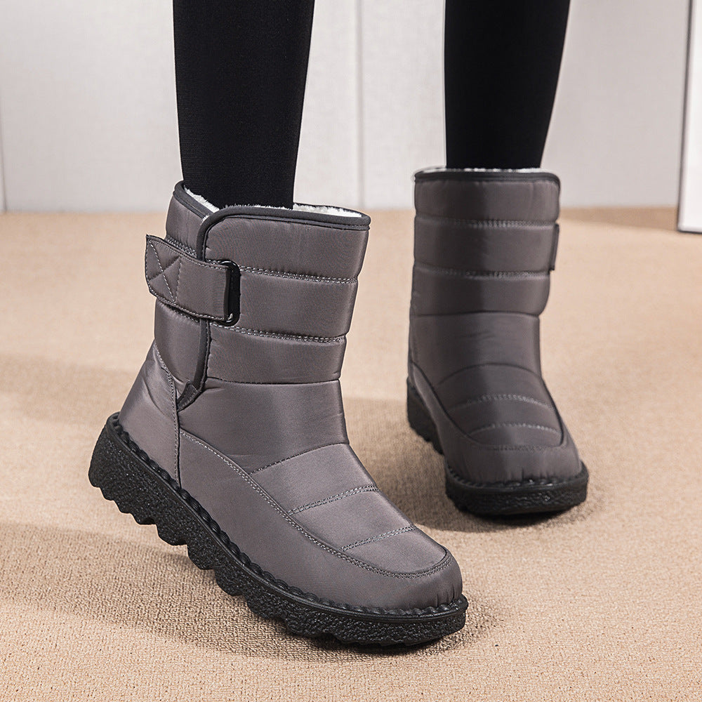 Women’s Velcro Snow Boots – Warm Lined & Non-Slip Winter Boots