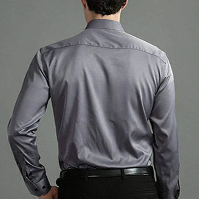 Men’s Stretch Long Sleeve Shirt – Crease-Resistant Smart Casual
