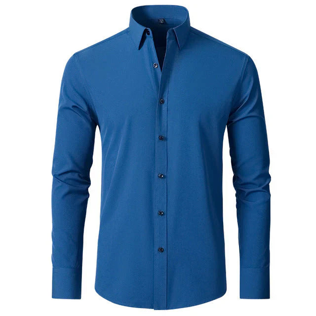 Men’s Stretch Long Sleeve Shirt – Crease-Resistant Smart Casual