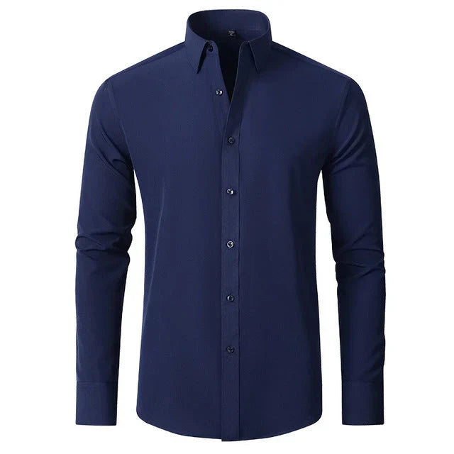 Men’s Stretch Long Sleeve Shirt – Crease-Resistant Smart Casual