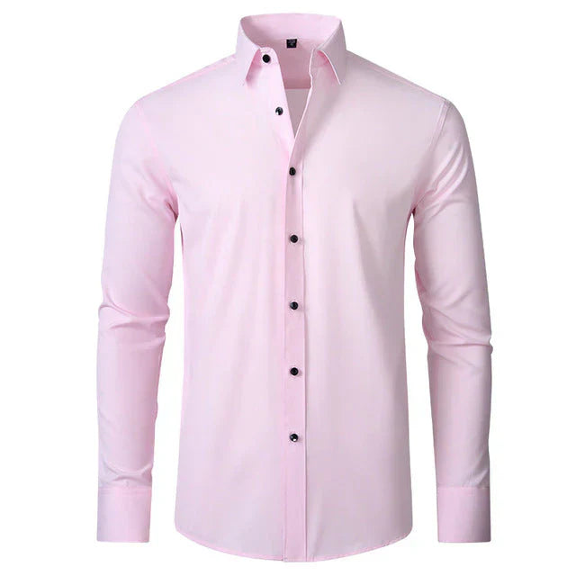 Men’s Stretch Long Sleeve Shirt – Crease-Resistant Smart Casual