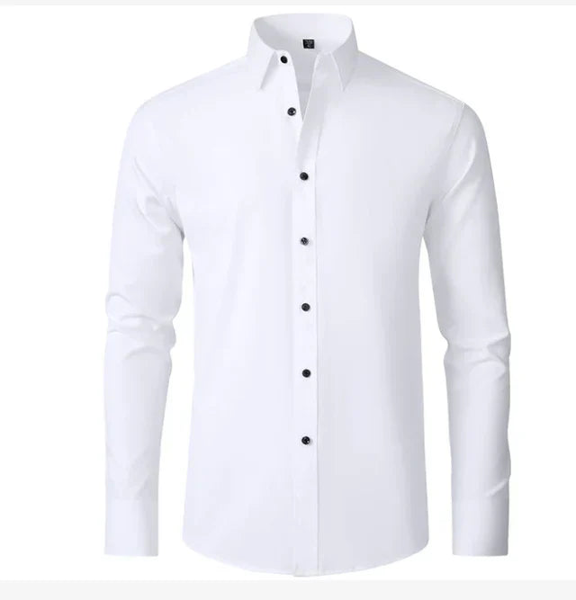 Men’s Stretch Long Sleeve Shirt – Crease-Resistant Smart Casual
