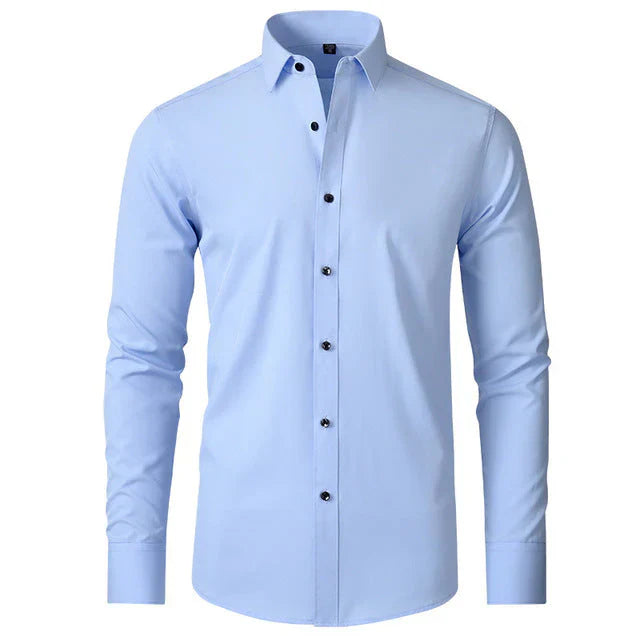 Men’s Stretch Long Sleeve Shirt – Crease-Resistant Smart Casual