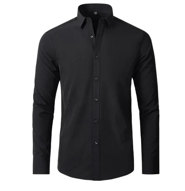 Men’s Stretch Long Sleeve Shirt – Crease-Resistant Smart Casual