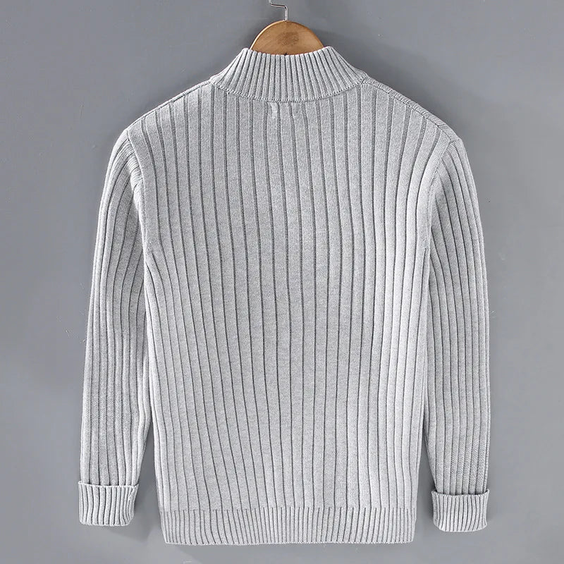 Men’s Zip Cardigan – Modern Knitted Sweater with Refined Fit