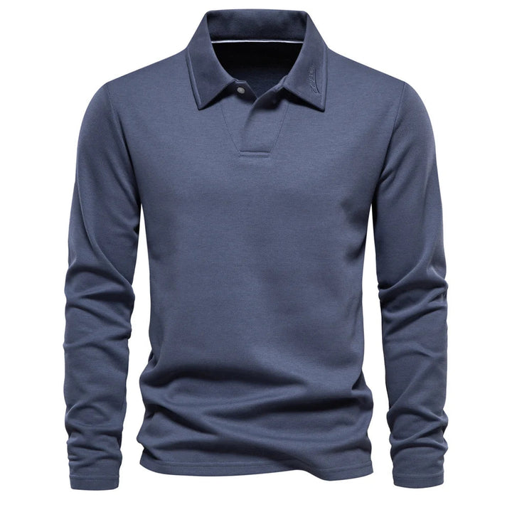 Men’s Long Sleeve Polo Shirt – Slim Fit Style for Everyday Wear