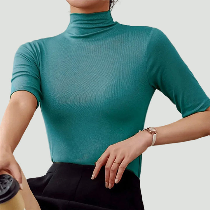 Women’s Turtleneck Knit Top | Sleek Fit and Elegant High Collar