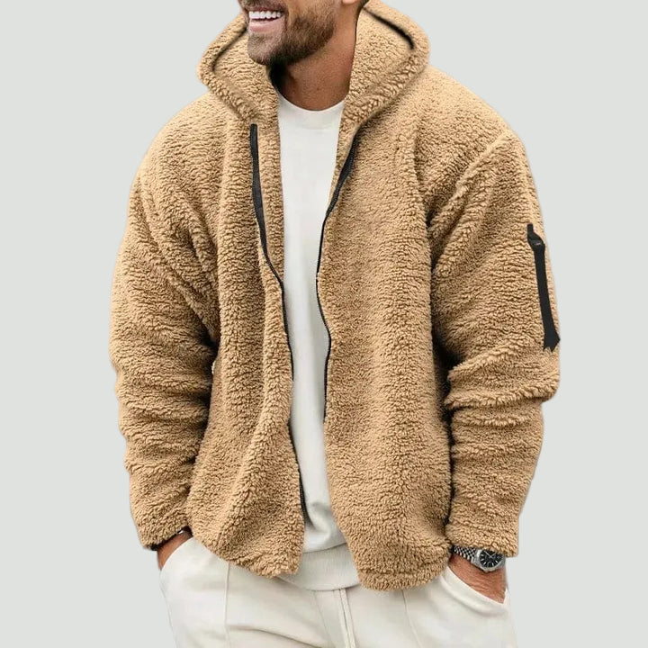 Men’s Teddy Fleece Zip-Up Hoodie | Soft Warmth and Casual Everyday Style