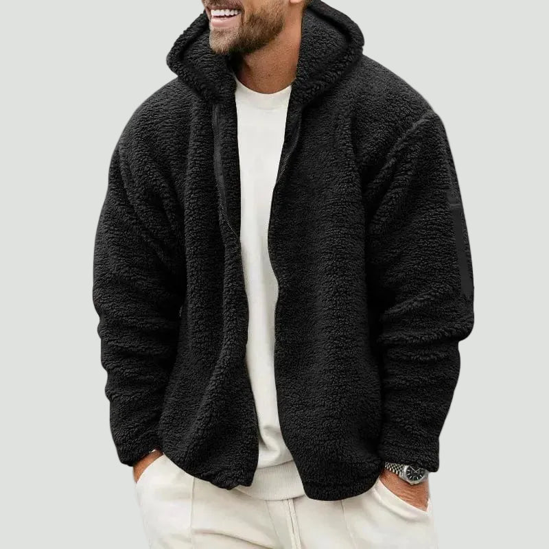 Men’s Teddy Fleece Zip-Up Hoodie | Soft Warmth and Casual Everyday Style