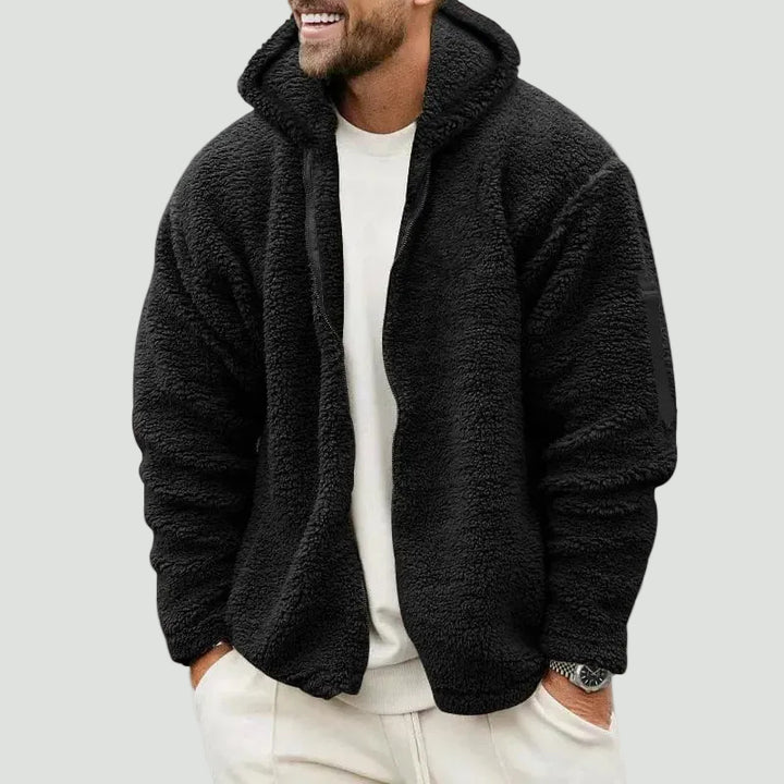 Men’s Teddy Fleece Zip-Up Hoodie | Soft Warmth and Casual Everyday Style