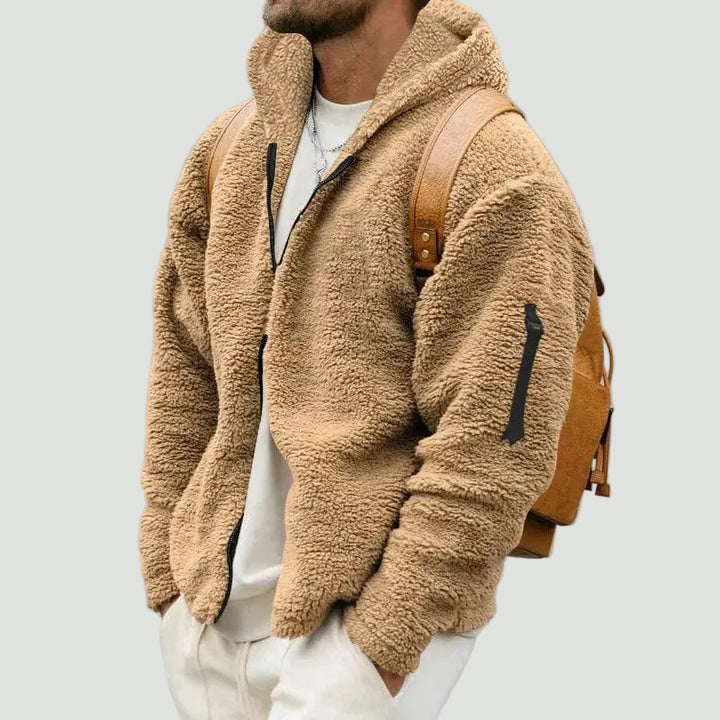 Men’s Teddy Fleece Zip-Up Hoodie | Soft Warmth and Casual Everyday Style