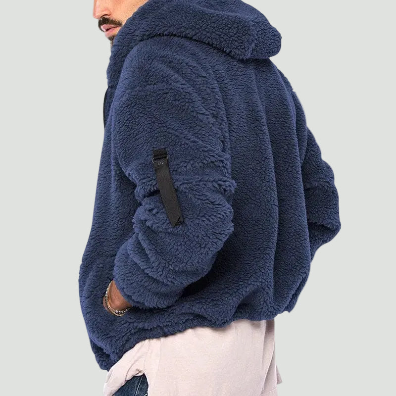 Men’s Teddy Fleece Zip-Up Hoodie | Soft Warmth and Casual Everyday Style