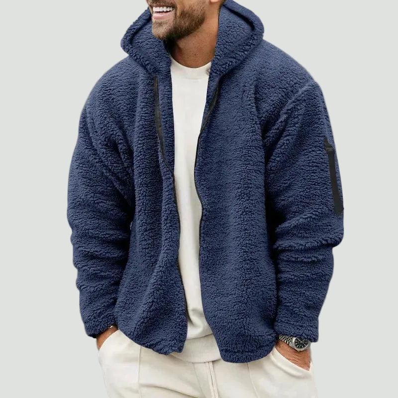 Men’s Teddy Fleece Zip-Up Hoodie | Soft Warmth and Casual Everyday Style