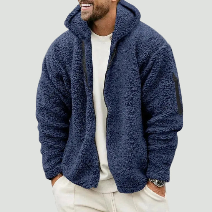 Men’s Teddy Fleece Zip-Up Hoodie | Soft Warmth and Casual Everyday Style