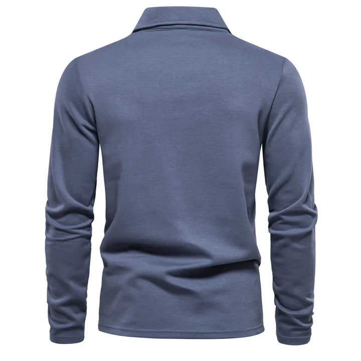 Men’s Long Sleeve Polo Shirt – Slim Fit Style for Everyday Wear