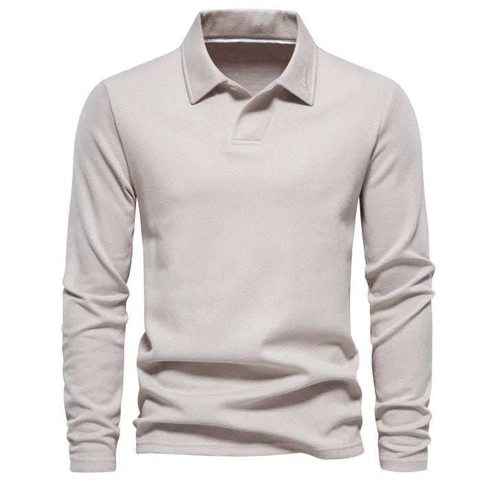 Men’s Long Sleeve Polo Shirt – Slim Fit Style for Everyday Wear
