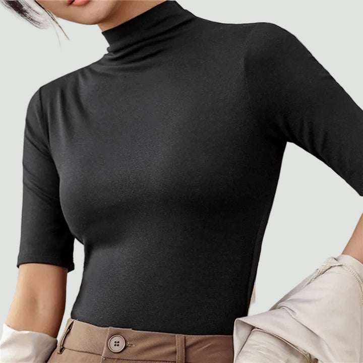 Women’s Turtleneck Knit Top | Sleek Fit and Elegant High Collar