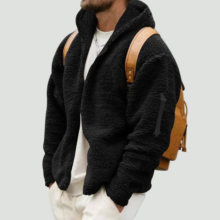 Men’s Teddy Fleece Zip-Up Hoodie | Soft Warmth and Casual Everyday Style