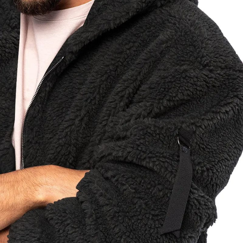 Men’s Teddy Fleece Zip-Up Hoodie | Soft Warmth and Casual Everyday Style