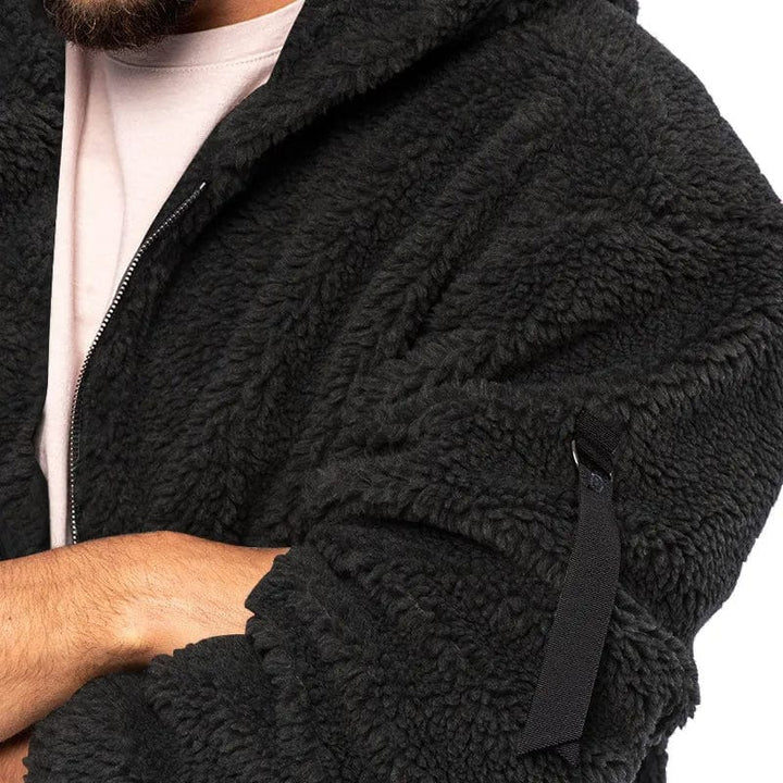 Men’s Teddy Fleece Zip-Up Hoodie | Soft Warmth and Casual Everyday Style