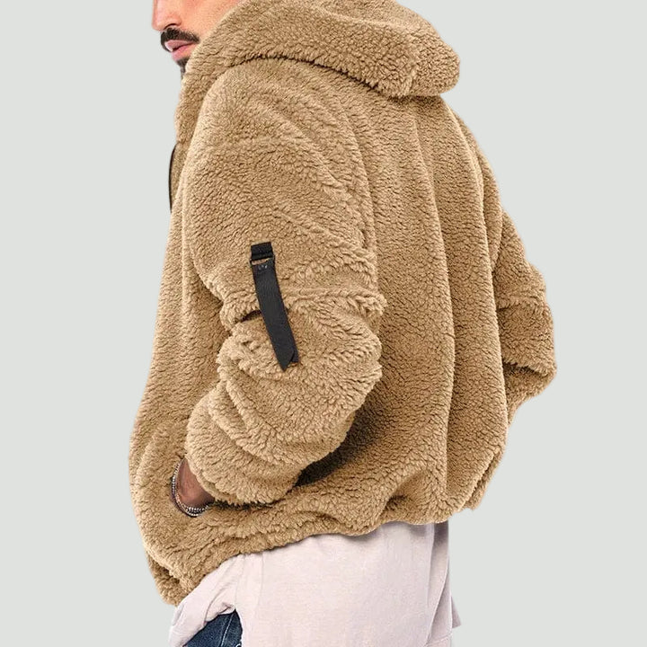Men’s Teddy Fleece Zip-Up Hoodie | Soft Warmth and Casual Everyday Style