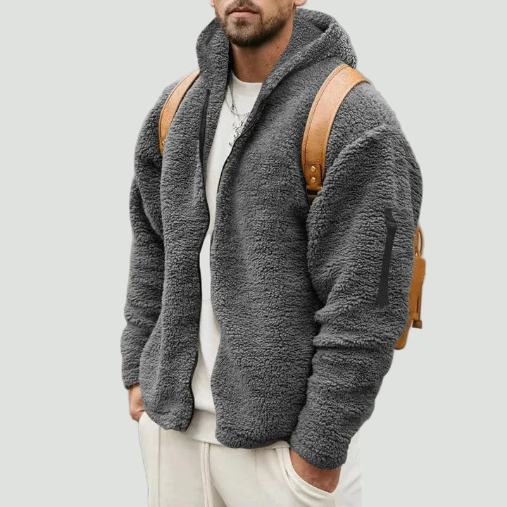 Men’s Teddy Fleece Zip-Up Hoodie | Soft Warmth and Casual Everyday Style