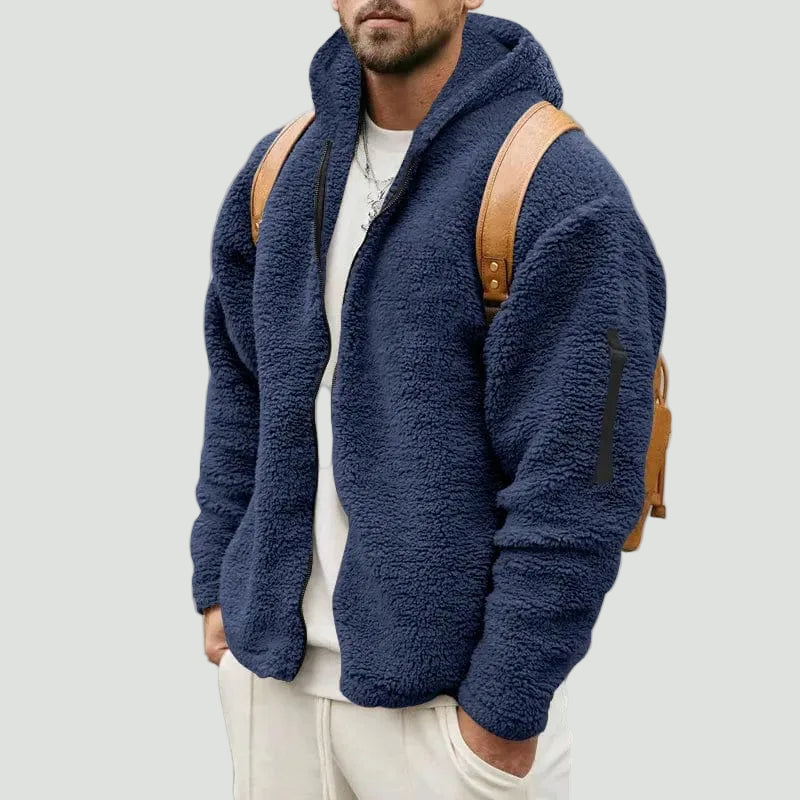 Men’s Teddy Fleece Zip-Up Hoodie | Soft Warmth and Casual Everyday Style