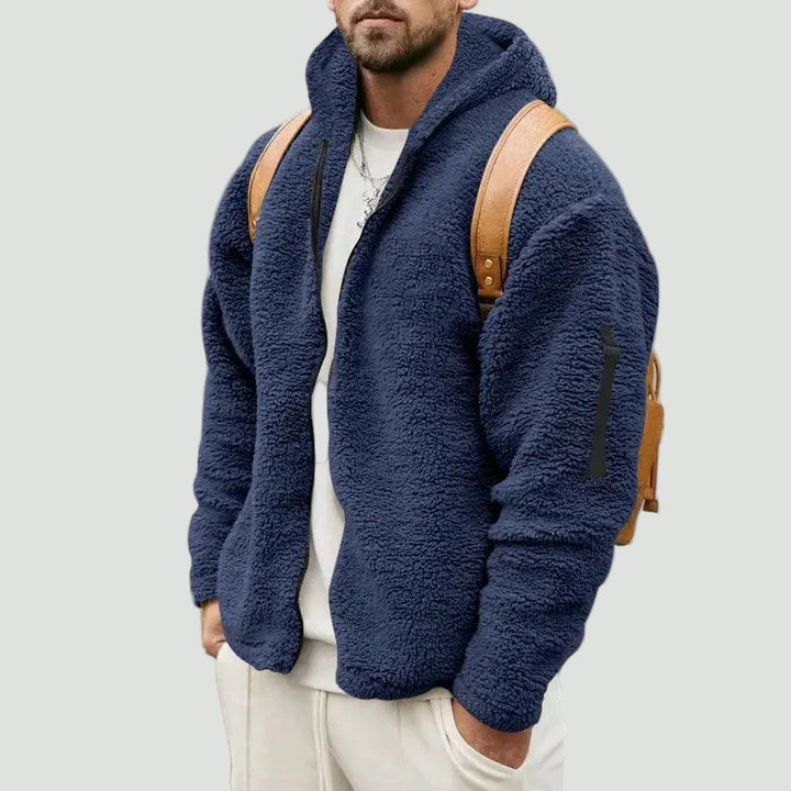 Men’s Teddy Fleece Zip-Up Hoodie | Soft Warmth and Casual Everyday Style