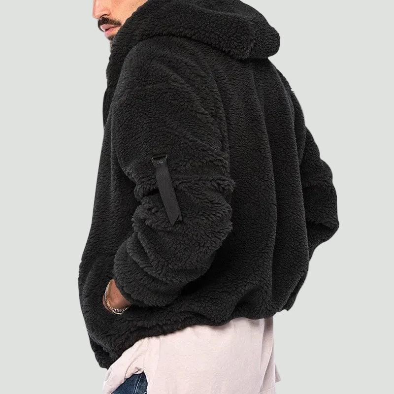 Men’s Teddy Fleece Zip-Up Hoodie | Soft Warmth and Casual Everyday Style