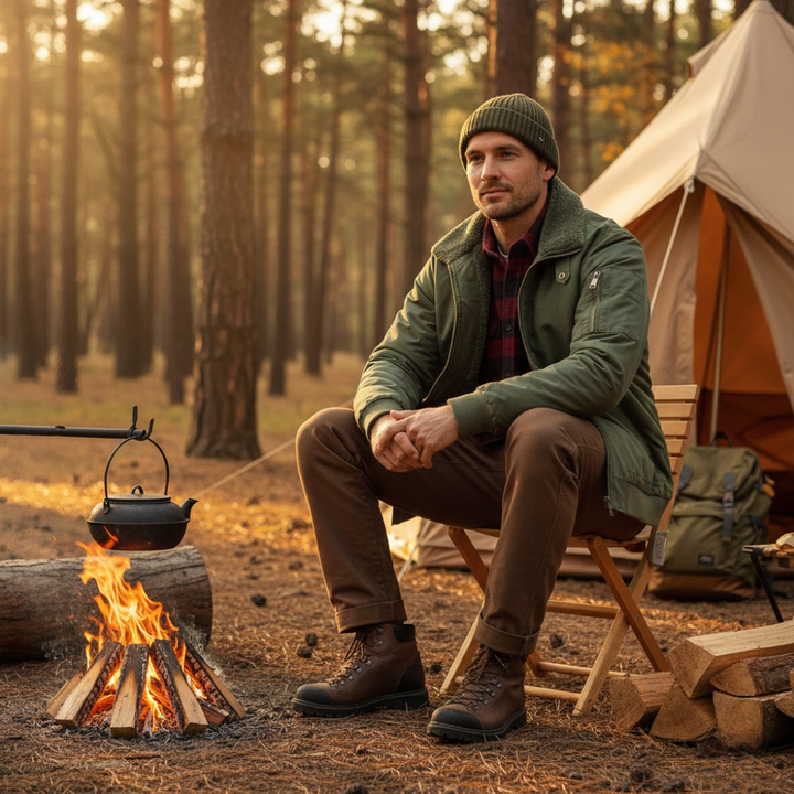 Men’s Durable Outdoor Jacket – Insulated Layer for Cold Weather Use