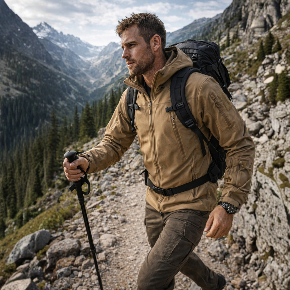 Softshell Outdoor Jacket – Hooded Protection for All Conditions