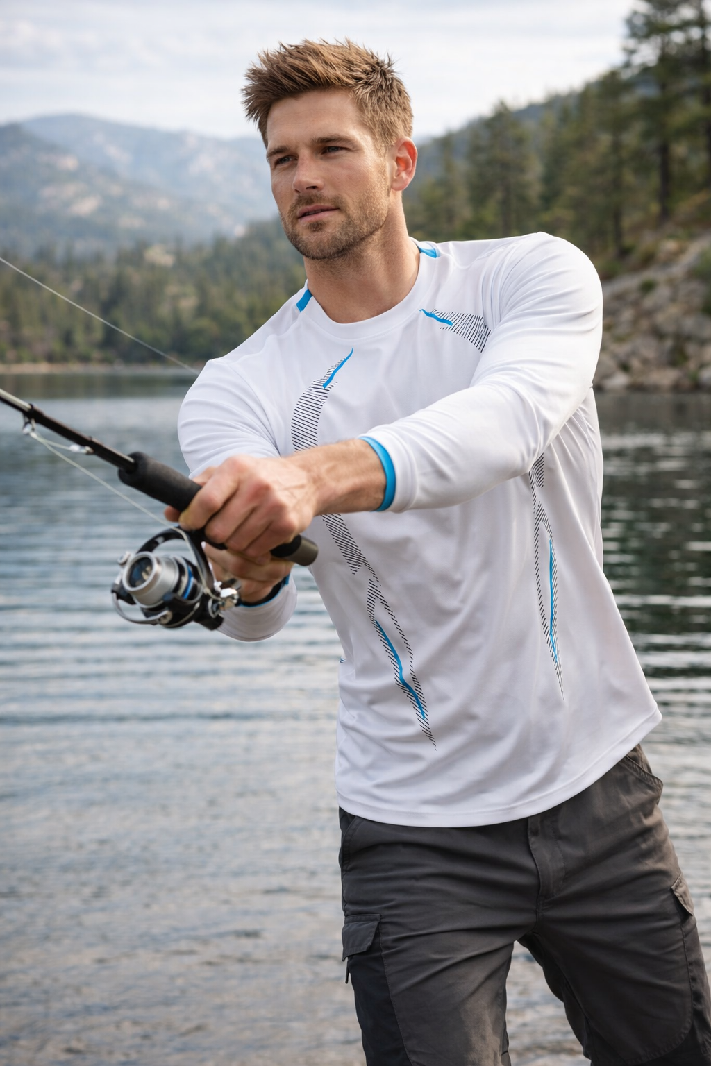 Men’s Breathable Long Sleeve Outdoor T-Shirt – Lightweight Trail Layer