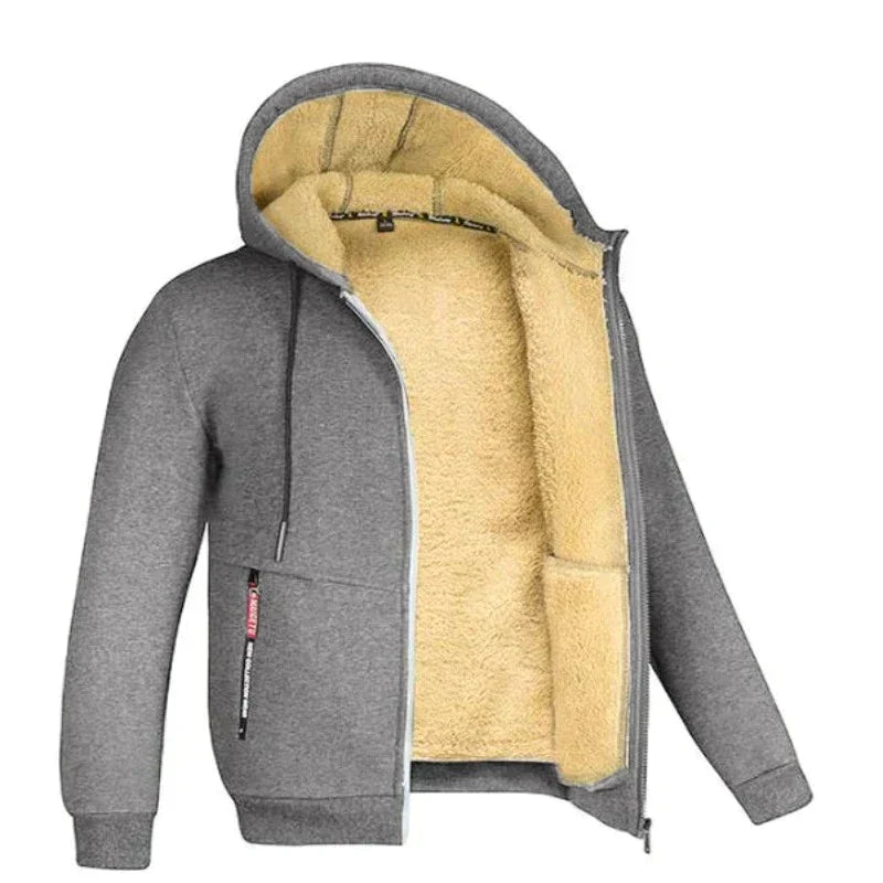 Men’s Knitted Zip Cardigan – Warm Winter Layer with Soft Lining