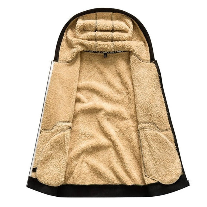 Men’s Knitted Zip Cardigan – Warm Winter Layer with Soft Lining