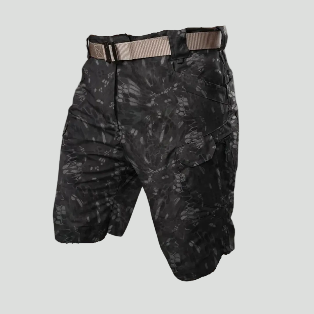Men’s Outdoor Cargo Shorts – Elastic Waist Design with 6 Pockets