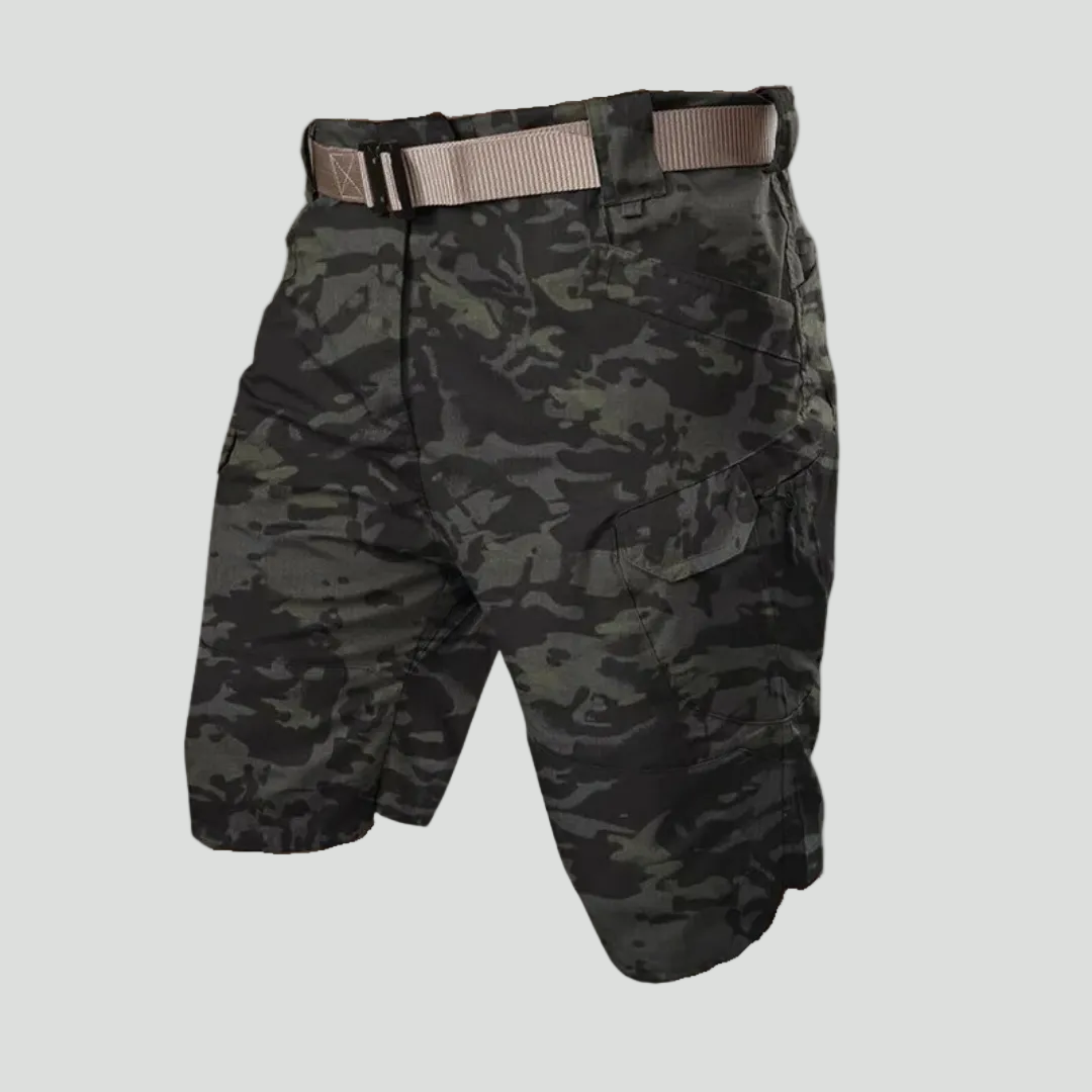 Men’s Outdoor Cargo Shorts – Elastic Waist Design with 6 Pockets