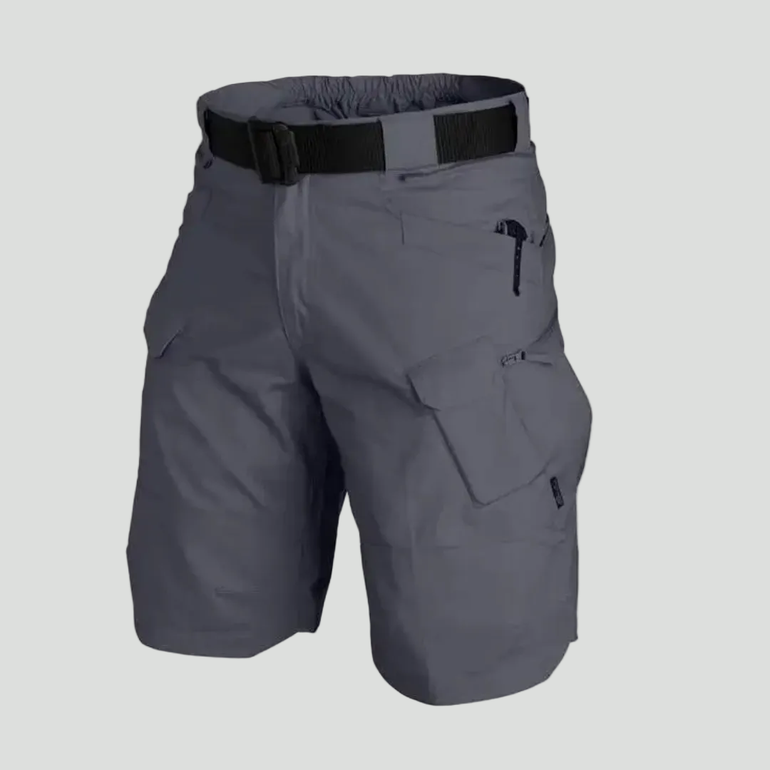 Men’s Outdoor Cargo Shorts – Elastic Waist Design with 6 Pockets