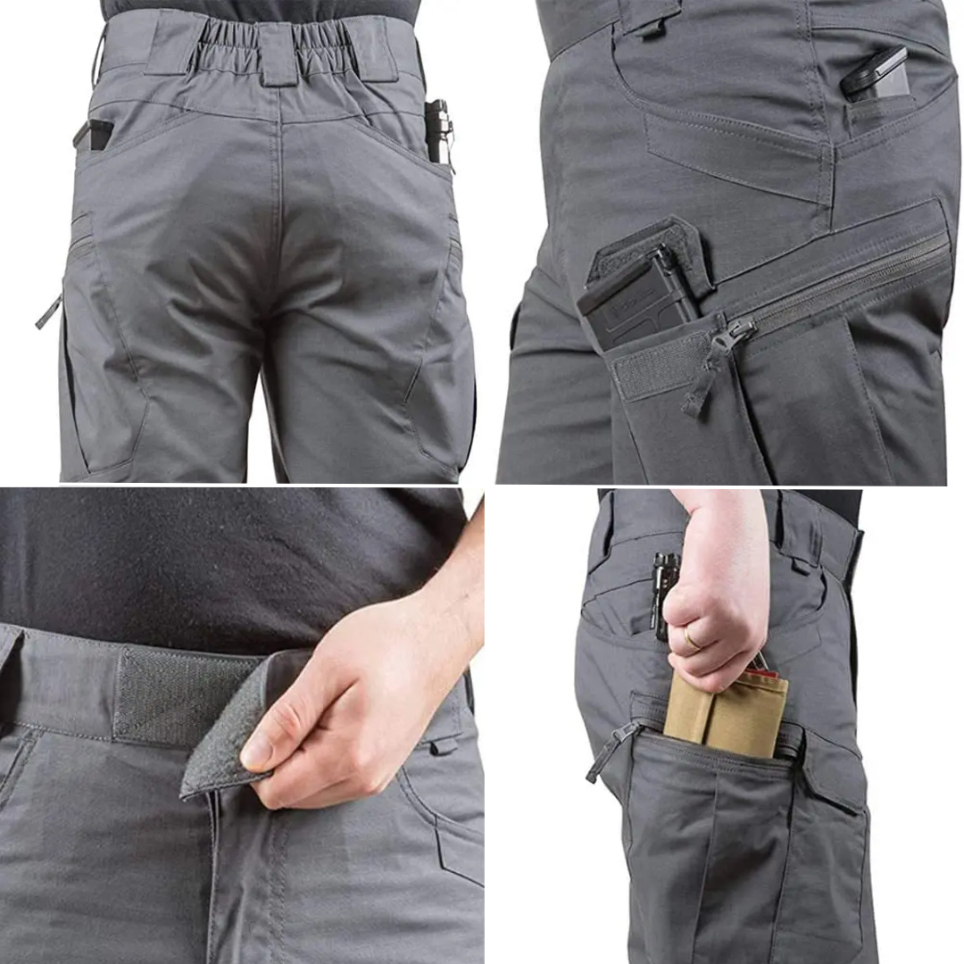 Men’s Outdoor Cargo Shorts – Elastic Waist Design with 6 Pockets
