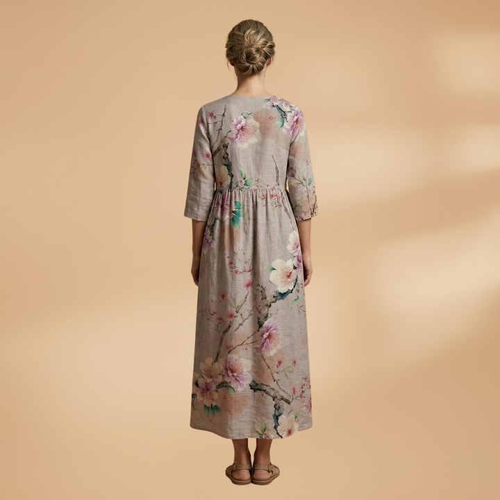 Women’s Summer Dress – V-Neck Floral Design for Everyday Wear