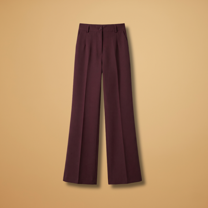 Women’s Tailored Trousers – High Waist Stretch Fit for Smart Wear