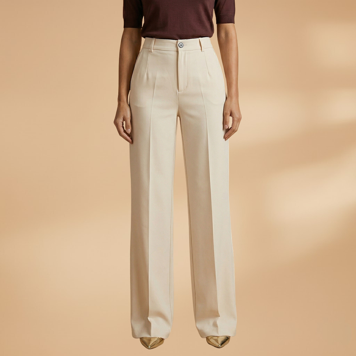 Women’s Tailored Trousers – High Waist Stretch Fit for Smart Wear