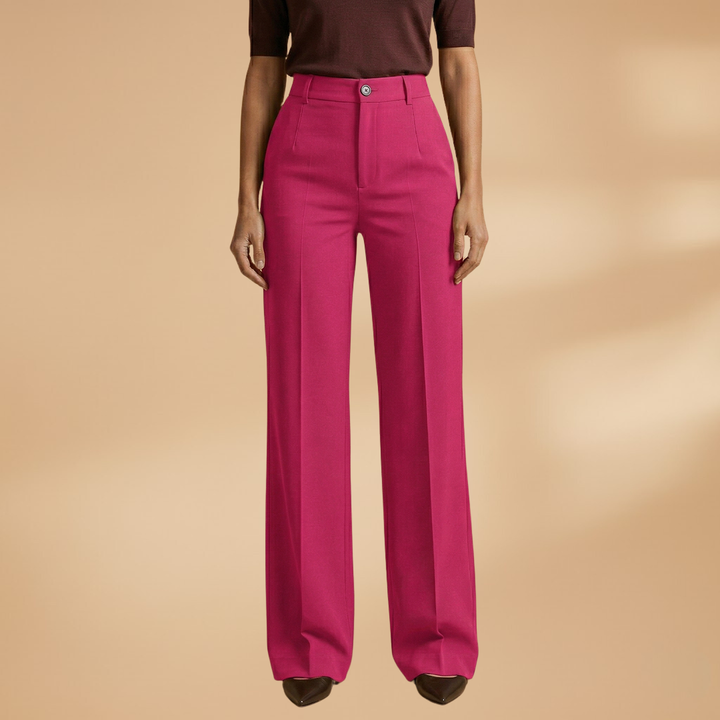 Women’s Tailored Trousers – High Waist Stretch Fit for Smart Wear