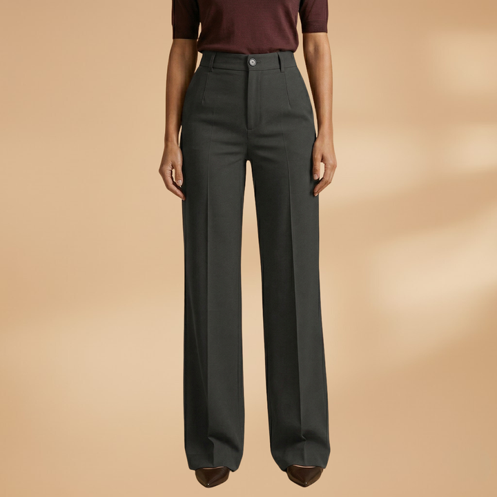 Women’s Tailored Trousers – High Waist Stretch Fit for Smart Wear