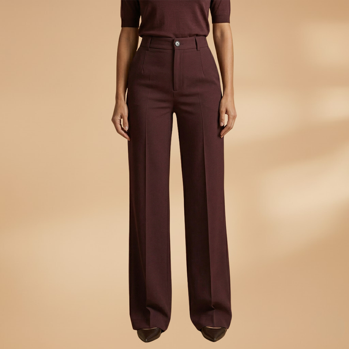 Women’s Tailored Trousers – High Waist Stretch Fit for Smart Wear