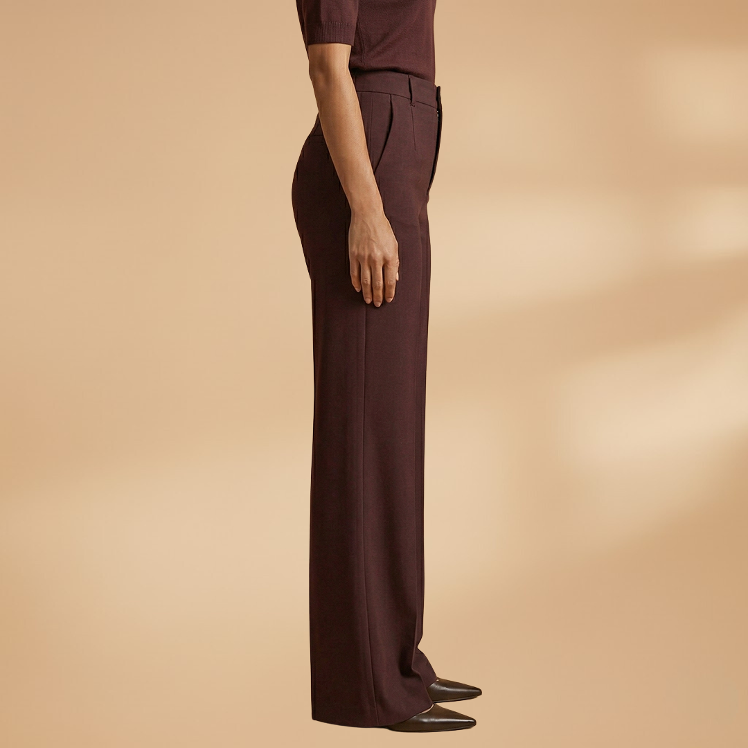 Women’s Tailored Trousers – High Waist Stretch Fit for Smart Wear